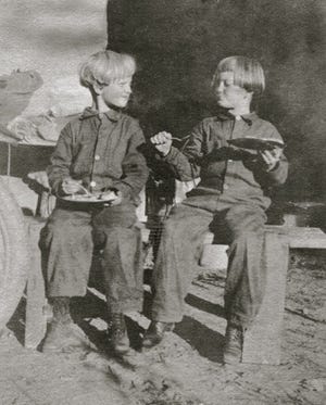 Louise, left, and Jennie Howe are photographed on a family camping trip. Louise Howe Bailey died Dec. 27, 2009, at age 94.