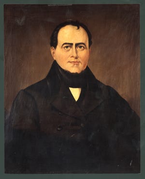 Portrait of Thomas W. Dorr, who rejected Rhode Island's goverment and tried to start another one. RHODE ISLAND HISTORICAL SOCIETY