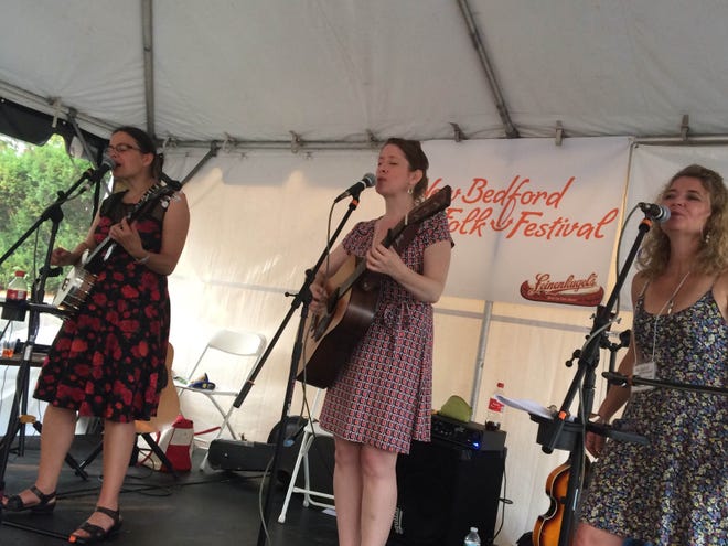 The Boxcar Lilies perform at the 20th New Bedford Folk Festival on Sunday. KATHLEEN MCKIERNAN/THE STANDARD-TIMES