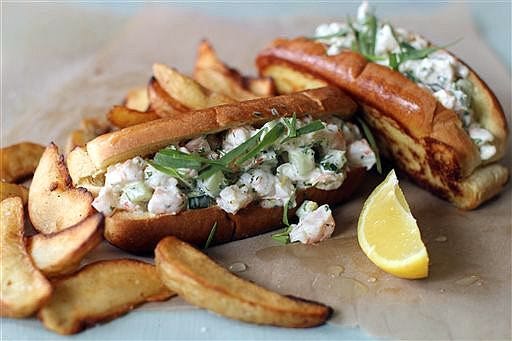 New England style shrimp rolls are a delicious way to get your seafood fix. AP photo/Matthew Mead