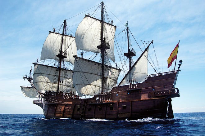 The one-of-a-kind galleon class sailing ship will be the star attraction during this year's tall ship festival the week of July 22-26. The 170-foot, 495-ton wooden replica 16th century galleon class sailing ship is expected to draw thousands of maritime enthusiasts to the fish pier during its first visit to Portsmouth. Courtesy photo
