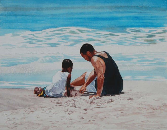 "Sand Castles," William Kwamena-Poh, 2010, Watercolor
