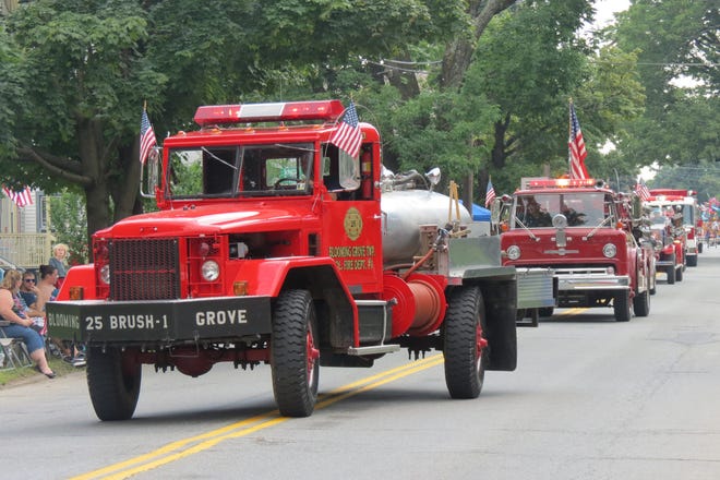Blooming Grove’s brush truck was a hit at last year's Annual Inspection Day parade. Sharon Siegel/For the Gazette