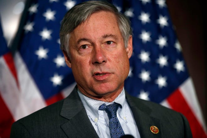 FILE - In this Nov. 13, 2013, file photo, Rep. Fred Upton, R-Mich., speaks in Washington. Pressed by industry and patients' groups, the House is nearing approval of a bipartisan bill that would speed federal approval of drugs and medical devices and boost biomedical research.