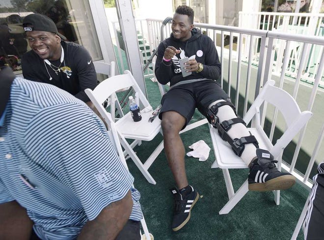Jaguars top pick Dante Fowler Jr. is rehabbing his torn anterior cruciate ligament.  Bob.Self@jacksonville.com