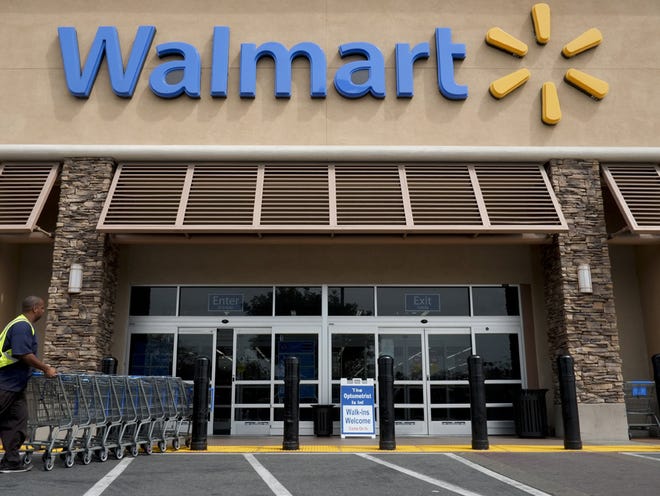 Walmart has lowered the threshold for free shipping for online purchases to $35 from $50 for at least 30 days and on Wednesday, it will offer discounts on thousands of items online.