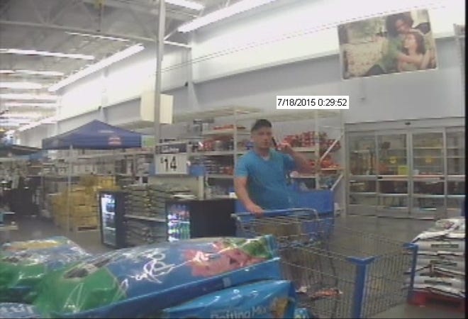 Police are looking for this man, suspected of stealing $2,600 in electronics from WalMart in Watkins Glen.