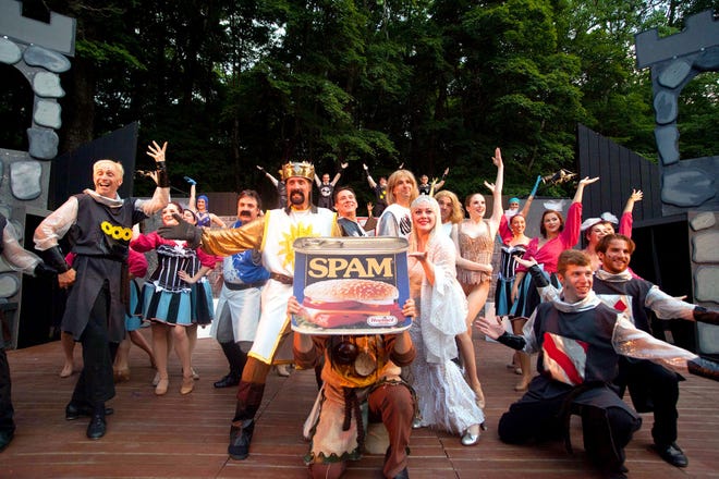 "Monty Python's Spamalot" is onstage Friday through Sunday at the Washington Crossing Open Air Theatre.