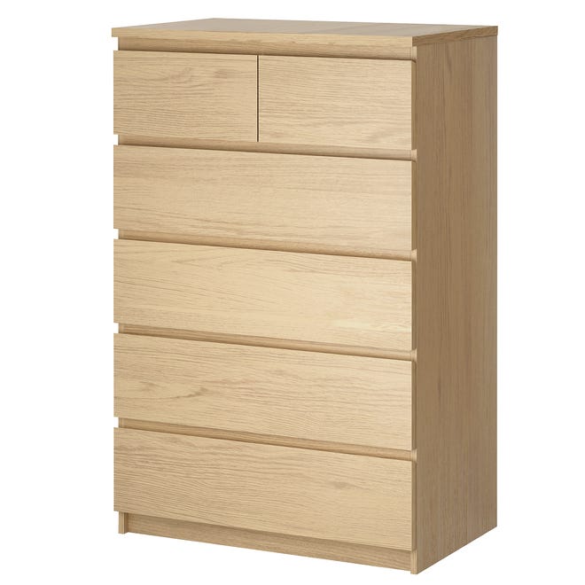 This product image provided by Ikea shows a Malm 6-drawer dresser. The U.S. Consumer Product Safety Commission (CPSC), in cooperation with IKEA North America, is announcing a repair program that includes a free wall anchoring kit, for their Malm 3- and 4-drawer chests and two styles of Malm 6- drawer chests, and other chests and dressers. The chests and dressers can pose a tip-over hazard if not securely anchored to the wall.