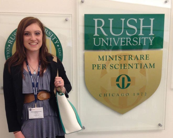 During her week at Envision National Youth Leadership Forum on Medicine at Northwestern University in Chicago, Peoria Christian junior Maddie Deselem and others considering a career in medicine visited Rush University, a prestigious medical school in the heart of Chicago.