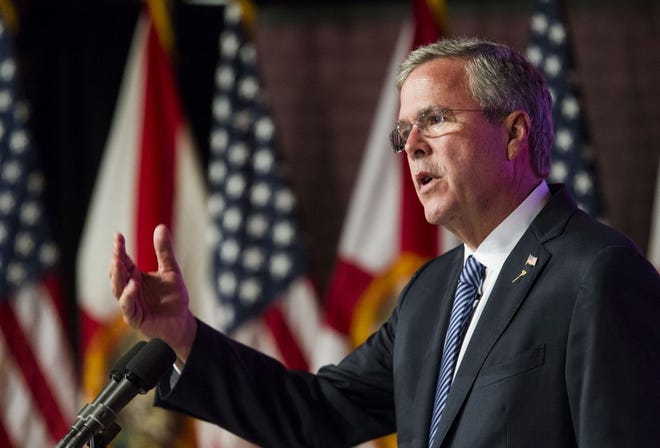 Republican presidential candidate, former Florida Gov. Jeb Bush, speaks at the Florida State University Conference Center in Tallahassee, Monday, July 20, 2015. (AP Photo/Mark Wallheiser)