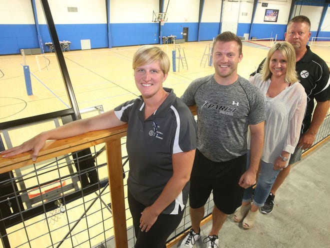 Staff with Xcel Sportsplex, from left, Tiffany Lowrance, Colby Harris, Beverly Moore and Rick Moore.