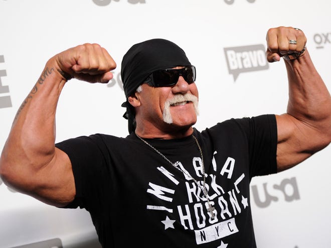 In this May 14, 2105 file photo, Hulk Hogan attends the NBCUniversal Cable Entertainment 2015 Upfront at The Jacob Javits Center in New York.