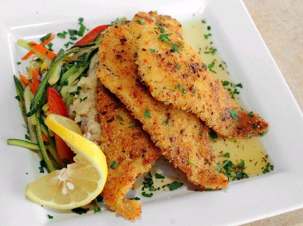 Sweet potato flounder at South Beach Grill on Friday in Wrightsville Beach. Mike Spencer/StarNews