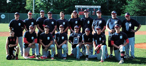The Tuscarawas County American Legion baseball team will play in the 2015 Senior State Tournament beginning this afternoon. Team members who captured the Region 7 title last week are (front row, from left) Brennan Harstine (batboy), Clay Honigford, Ethan Slentz, Jared Miller, Seth Johnson, Cobe Hutchinson, Merrick Mamarella, T.J. Enos, (back) Mitch Spinell, Scott Krieger, Dallas Foster, Nick Froman, Garrett Harstine, Coby Eckstein, Jarret Ross, Mason Furbay, coach Jim Bird and manager Jim Baxter.