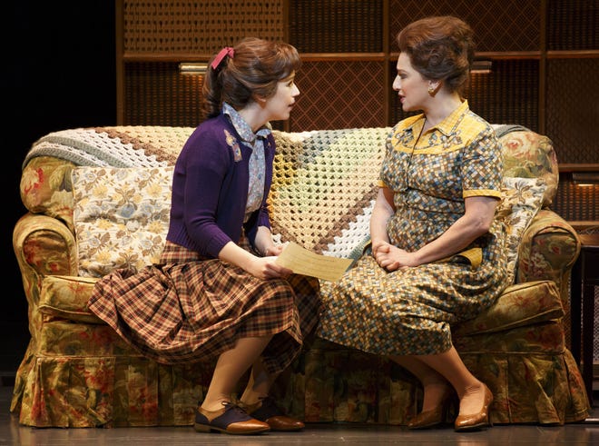 Chilina Kennedy (left0 as Carole King with Liz Larsen as Genie Klein, her mother