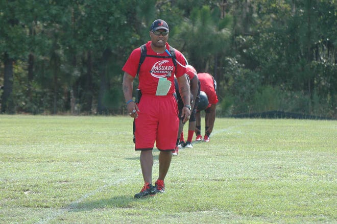 Jasper County Sun Times/File photoRHHS football coach Jahmaal Nelson will lead the Jaguars into official practices this week. Nelson hopes for 25-30 players.