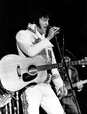 Bob Morris/Savannah Morning News - Elvis in concert at the Savannah Civic Center.