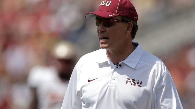Head coach Jimbo Fisher and the Florida State Seminoles begin training camp next week. (Photo by Stacy Revere/Getty Images)