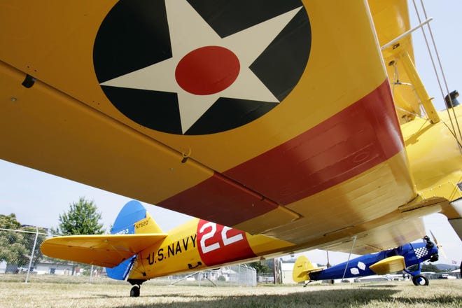 The Jim Wright Memorial Stearman Fly-In is from 10 a.m. to 5 p.m. today at the Oregon Aviation Historical Society in Cottage Grove. The Stearman, named after its designer Lloyd Stearman, was used to train beginning pilots in World War II. (The Register-Guard, 2009)