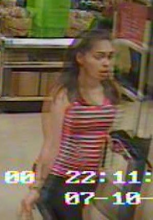 This woman is suspected of using a stolen credit card in Rochester and Dover to steal about $500 worth of goods. Courtesy photo.