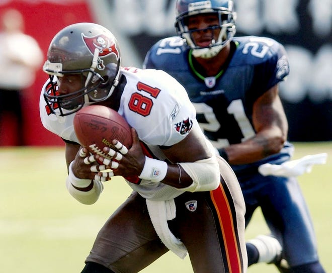 TIM BROWN played for the Tampa Bay Buccaneers for one year in 2004 and the rest of his career was spent with the Los Angeles/Oakland Raiders. Brown caught 1,094 career passes.