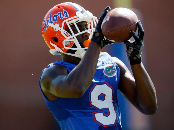 Senior Latroy Pittman is one of Florida’s proven players on the receiving corps. (Doug Finger/Special to the Guardian)