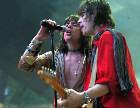 The Glimmer Twins will perform at the Burlington County Amphitheater on Friday.