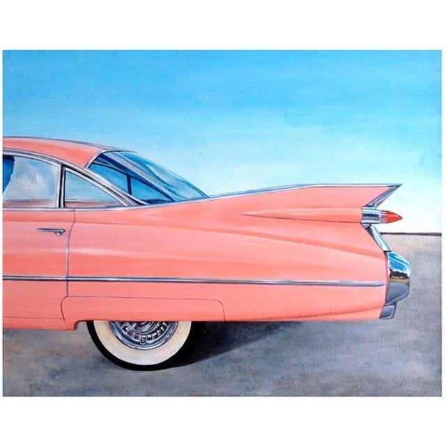 "Cafes and Cadillacs" showcases works by Richard Harrington (above) and Alla Podolsky today through Sept. 6 at the Artists' Gallery in Lambertville.