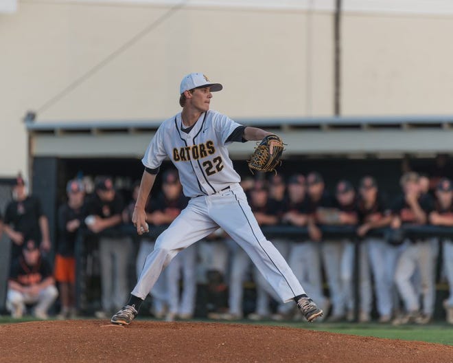 St. Amant junior pitcher Blayne Enlow has committed to LSU. Photo by DKMoon Photography.