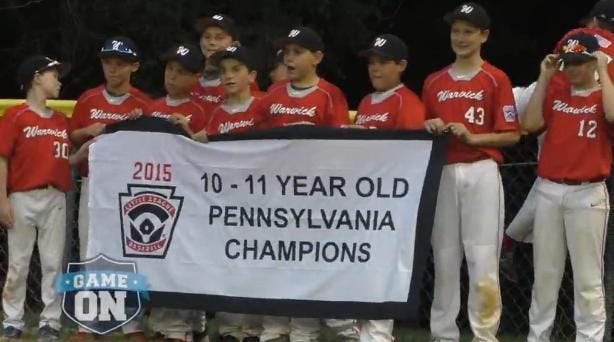 Warwick with its championship banner