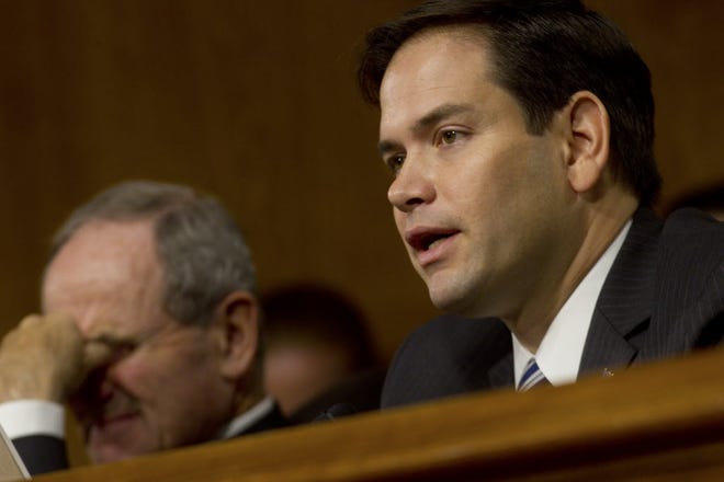 Sen. Marco Rubio (R-Fla.) speaks at a committee hearing in 2011.