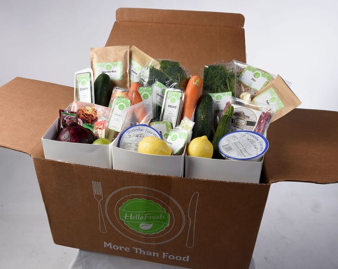 A sample box of three meals for two from HelloFresh in Lakeland.