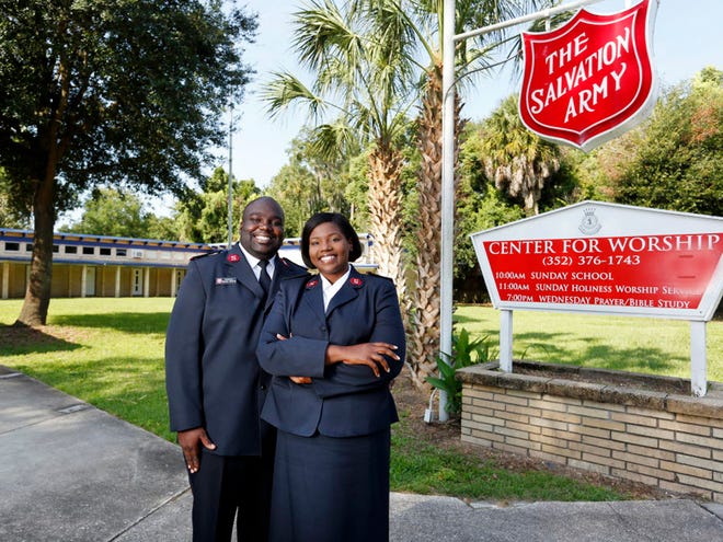 Lt. Daimion Roberts and his wife, Captain Tabitha Roberts, are both Corps officers at The Salvation Army in Gainesville, Fla., shown Tuesday, August 11, 2015.