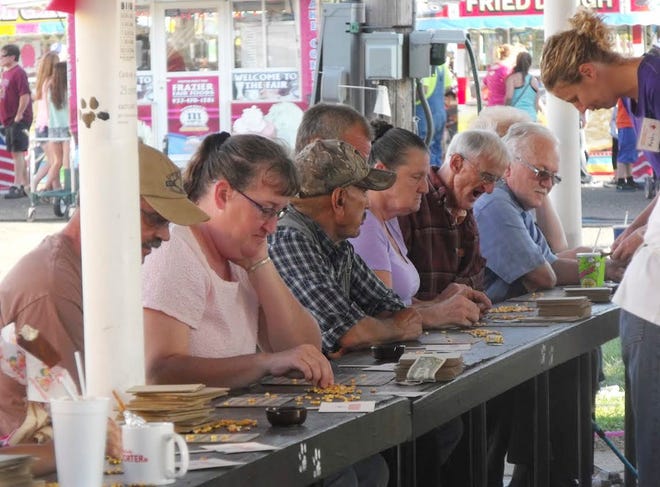 Fairgoers lined the Bingo stand to try their hand at the 50/50 prize money. Animal Aid of Branch County was manning the booth for the week. Julia Baratta Photo