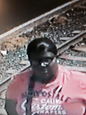 Burlington City police released this surveillance video image of a suspected thief who stole items left at the River Line station on High and Broad streets July 29.