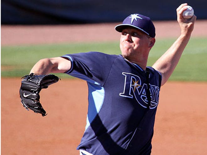 Tampa Bay Rays left-handed reliever Jake McGee, shown here in a Mar. 8, 2014 file photo, could miss the rest of the season.