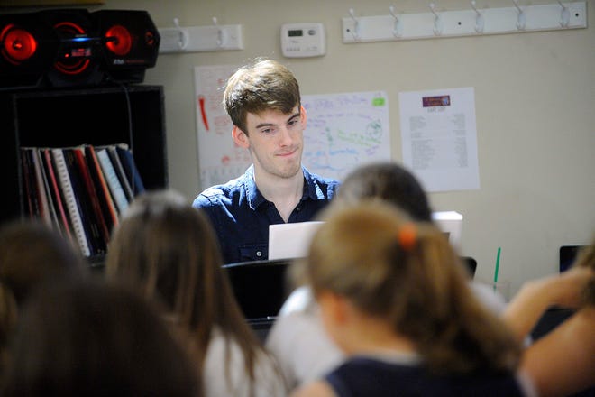Tristan Bouchard teaches a class at the Wellesley Theatre Project on Tuesday. (Wicked Local Staff Photo/Brett Crawford)