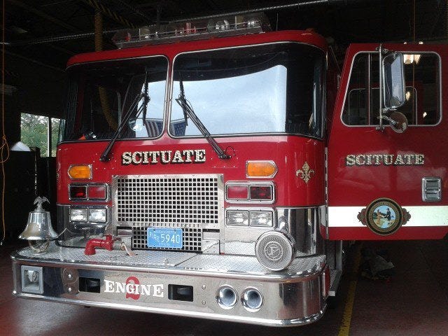 Scituate firfighters were up all night getting a mulch fire under control.

Wicked Local Staff Photo/Ruth Thompson