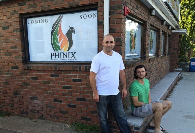David Aleksanyan (left) standing next to Sam Pogosov (right) at their new restaurant location, 628 Trapelo Road.



Courtesy Photo