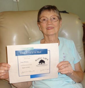 Jean Wotta, Maple Lawn Rehab Patient of the Week. Courtesy photo