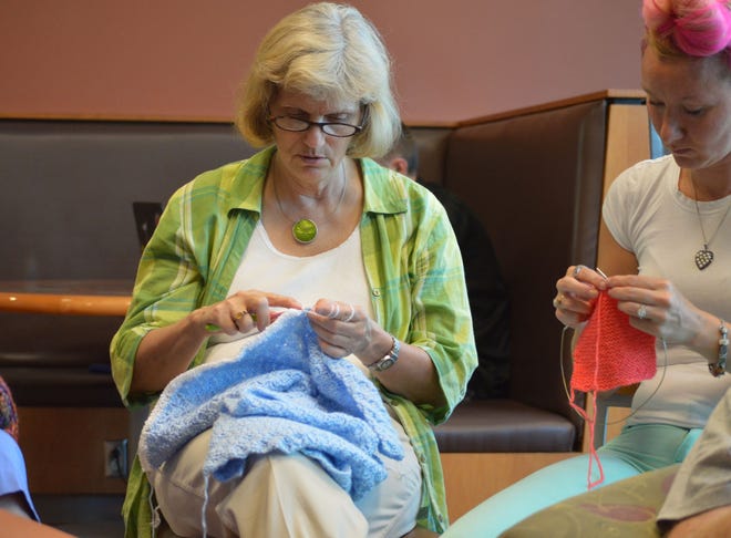 Members of Southside From The Heart Stitchers knit and crochet hats, gloves, scarves and blankets for those in need.