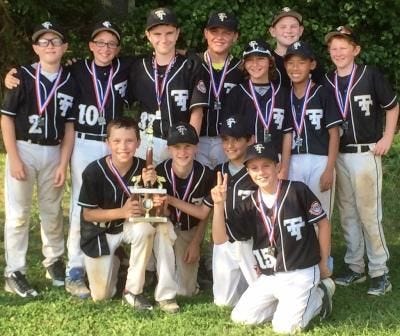 One of Tri-Township's two 11-and-under travel baseball teams finished second at the Delaware Championship Baseball Tournament. Front row (from left): Andrew Perillo, Kristian Valeriano, Reed Foreman and Liam Stanton. Second row: Zack Rementer, Jonathan Perillo, Andrew Espenshade, Wilton Pasch, Garrett Dorf, Kyle Bruck, Michael Posner and Dillan Safko.