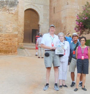 From left: Michael and Dorothy Cherry and Dr. Nern and Sirirat Boonprasert at the Alhambra Palace in Granada, Spain. Courtesy Photo