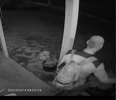 The suspect in Saturday morning's attempted burglary.