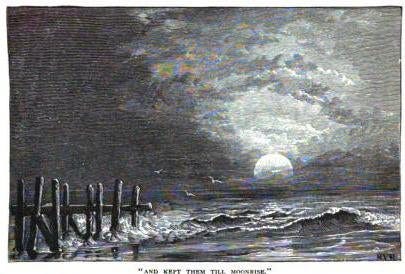 Moonrise on the Coast (1863) by John William Casilear Public domain