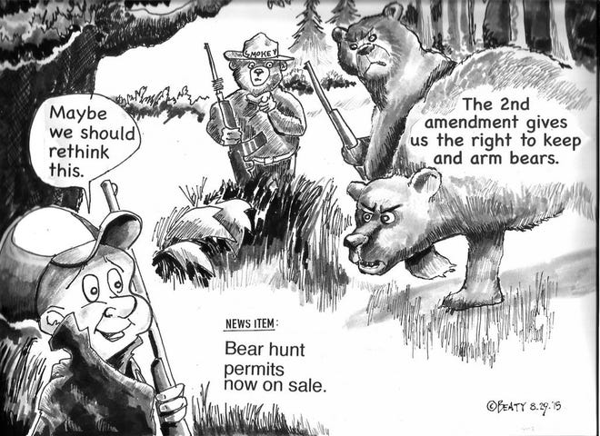 Log Cartoonist Dill Beaty gives his take on bear hunting.