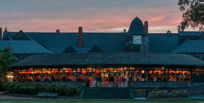 Sunset over newportFILM's 6th Annual Summer Benefit, Aug. 8 at International Tennis Hall of Fame. Photo credit: J. Clancy Photography.