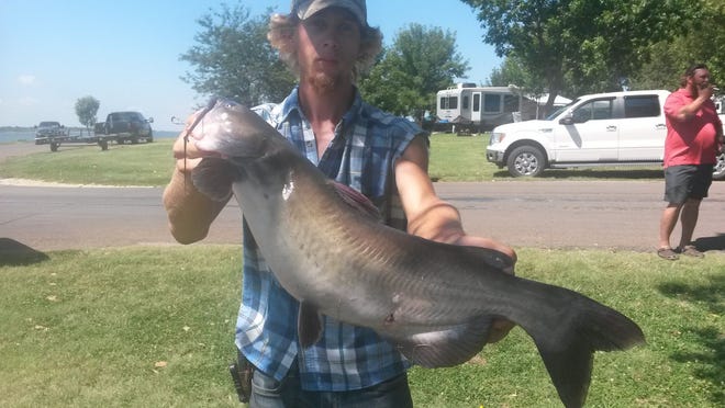 Brad Miller Jr. caught the biggest catfish, at 12.36 pounds.