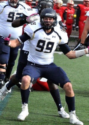 Clarion's Brandon Short had 45 tackles, including 16 tackles for a loss and eight sacks in 2014. In addition, he caused and recovered one fumble and blocked a kick. Short is taking on more responsibility this season.